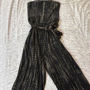 Torrid Black and Gray Patterned Jumpsuit